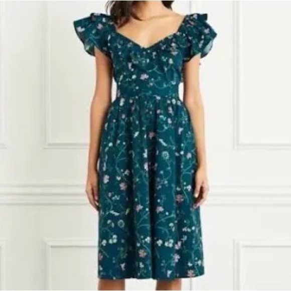 Hill House Ava Dress Moody Floral XS NWT - Picture 7 of 14